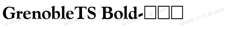 GrenobleTS Bold字体转换